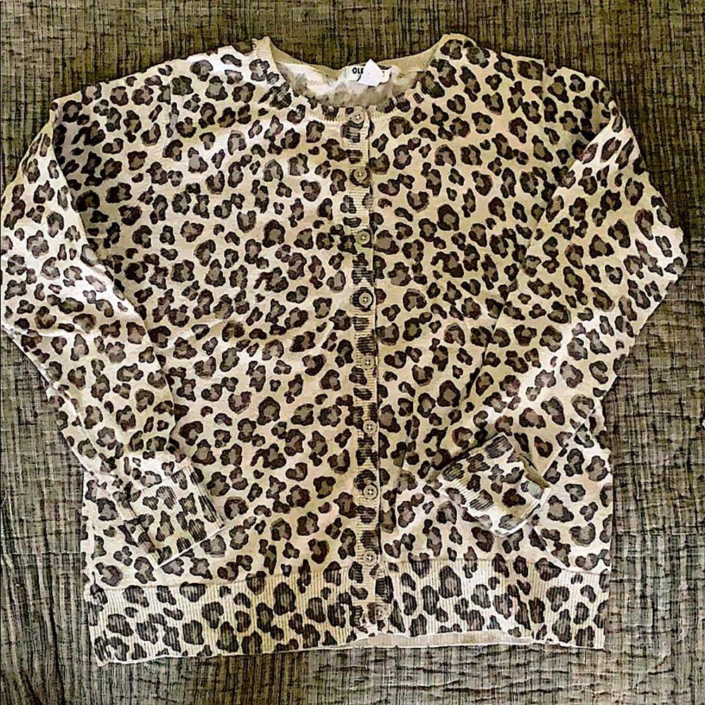 Old Navy Leopard Print Button Up Cardigan